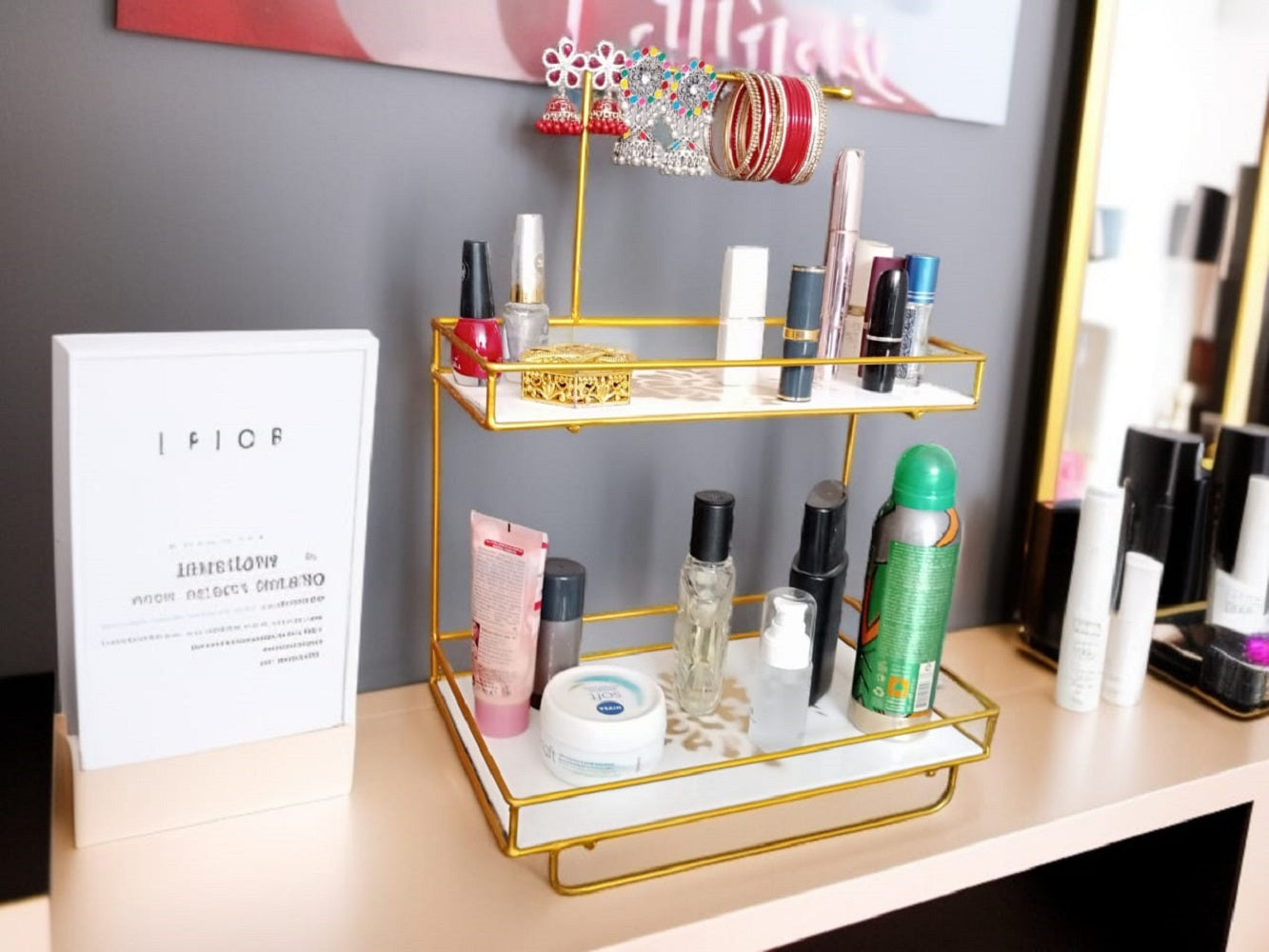 Makeup Rack Cosmetic Display Stand Bangles and Jewelry Hanger