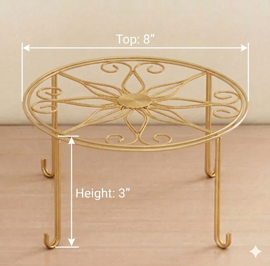 Floor Iron Pot Plant Stand Garden Plant Balcony Round Rack Home Decor