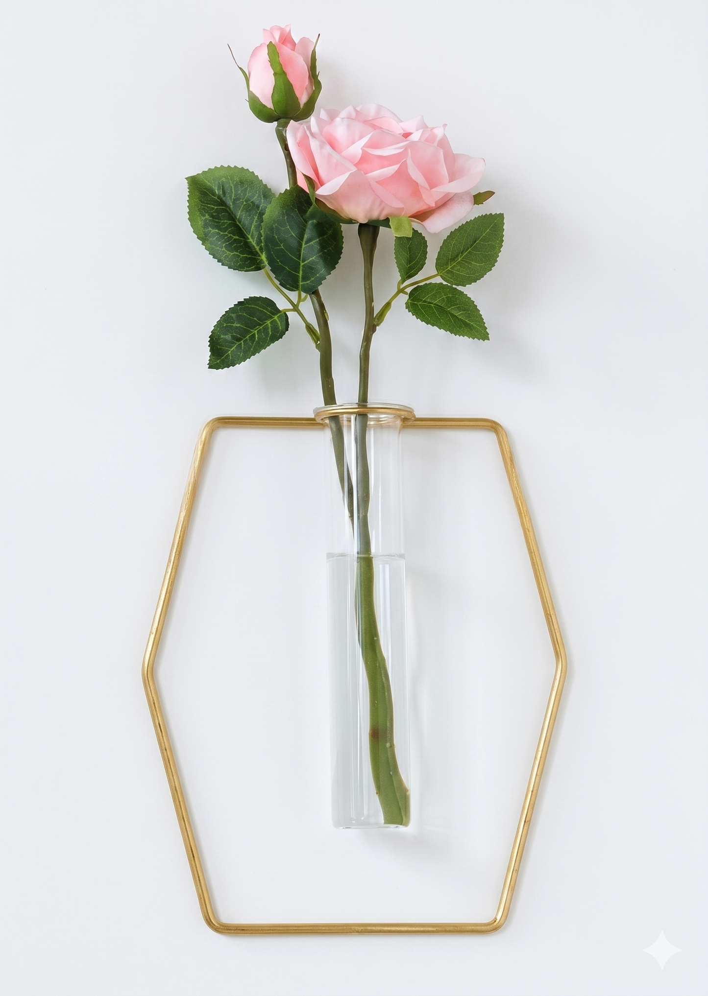 Glass Vase Home Decor Wall Decoration Iron Hanging Flower Vases Hydroponic Plants Container Wedding Decoration