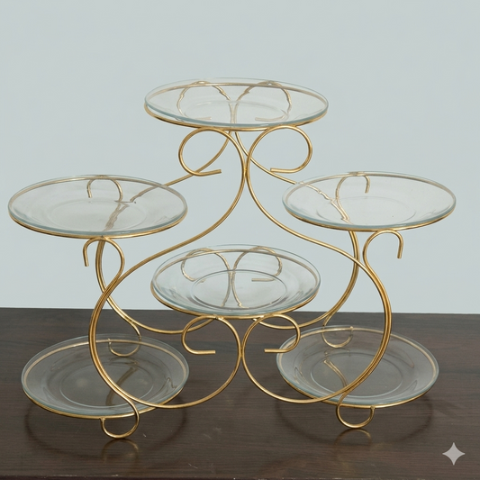 6 Plate Snack Cake Dessert Fruit Display Stand Storage Rack