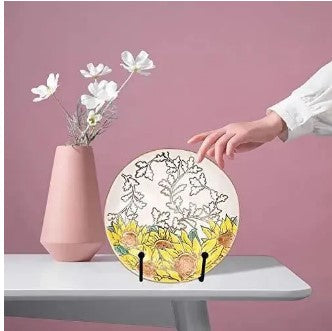 Metal Plate Stand Easel & Picture Holder – Decorative Display Stand for Plates, Frames & Art