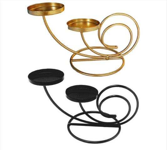 2Arms Candlestick Holder Candle Stand Candelabra for Wedding Home Desk Decor