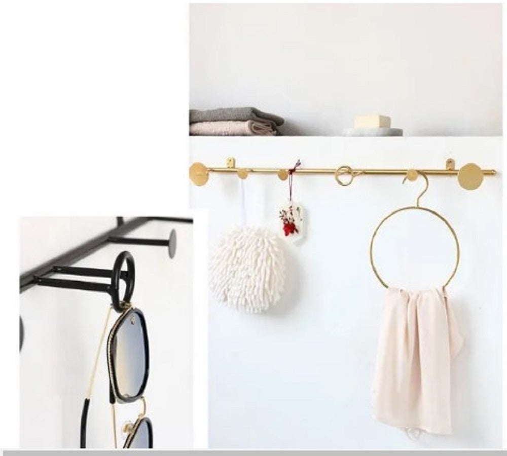 Iron Art Wall Hook Rack – Hat, Bag & Clothes Organizer Shelf