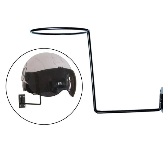 1pc Premium Heavy-Duty Metal Wall-Mounted Helmet Stand & Jacket Rack – Multi-Functional Riding Gear Organizer for Bikers