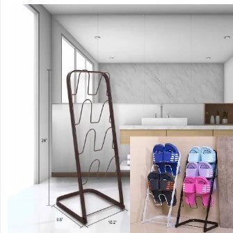 Modern Slipper & Shoe Organizer Rack – Sleek Vertical Hanger for Slippers & Sandals