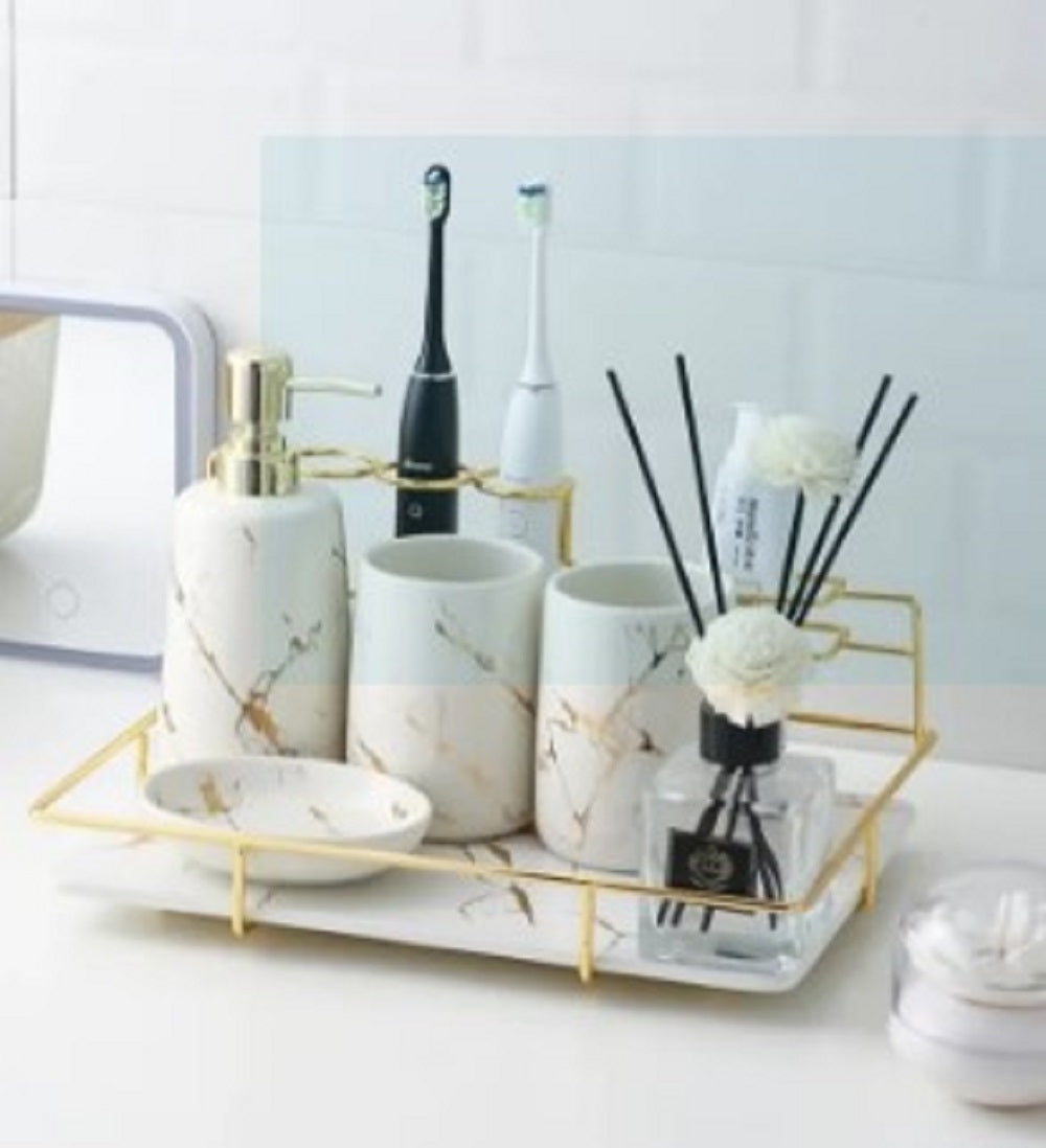 Toothpaste Holder Cosmetic Stand Lipstick Makeup Brush Rack