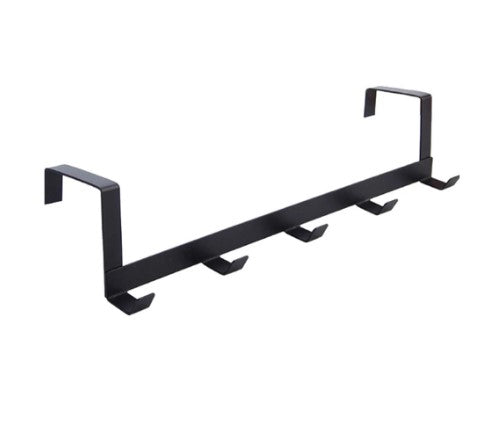 Over-the-Door Hook Organizer – Heavy-Duty Matte Black Hanging Rack for Coats, Bags & Accessories (No Drilling Needed)