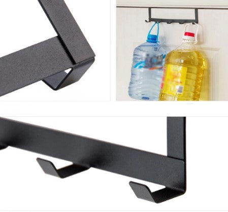 Over-the-Door Hook Organizer – Heavy-Duty Matte Black Hanging Rack for Coats, Bags & Accessories (No Drilling Needed)
