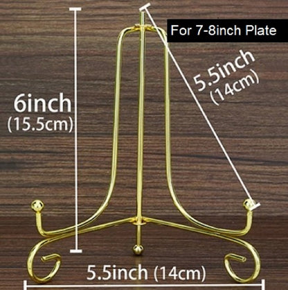 1x 6 inch Display Stand Iron Easel Plate Display Photo Holder Stand