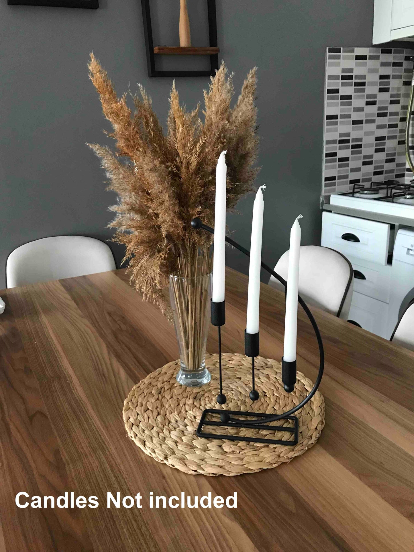 Candle Stand – 3-Holder Modern Metal Candlestick for Home Decor, Romantic Dinner & Events