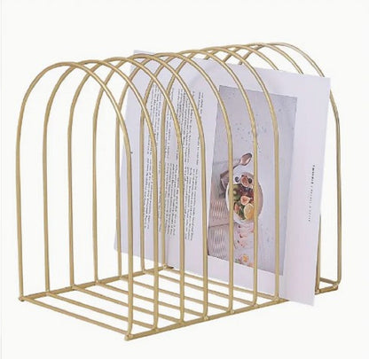 Freestanding Iron Organizer Book & Magazine Holder