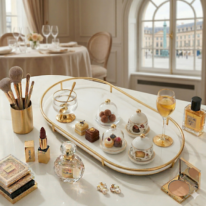 Royal Multi-Purpose Mirror Finish Display Tray – For Decor & Cosmetics
