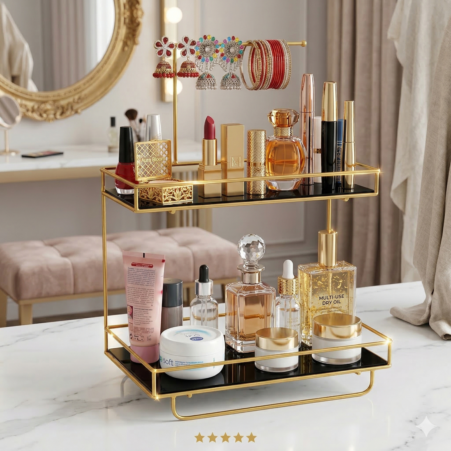 Makeup Rack Cosmetic Display Stand Bangles and Jewelry Hanger