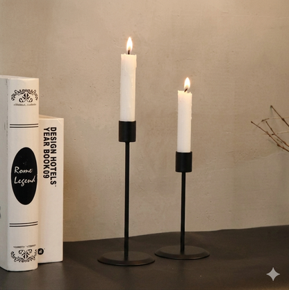 2Pcs Candle Holders Modern Metal Candlestick Wedding Candle Stand Exquisite Christmas Desktop Party Decor for Home Office Decor
