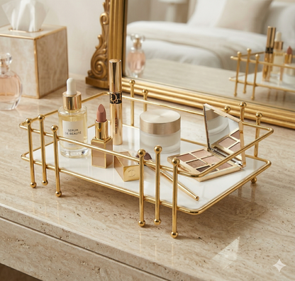 Premium Luxury Gold Multi-Purpose Organizer Rack – Elegant Display Tray