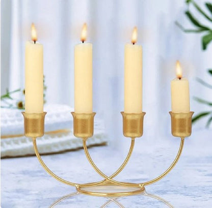 Luxury 4-Arm Iron Candlestick Holder Stand Candle Holders Table Decoration Candle Stand