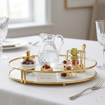 Luxury Golden rond Vanity Tray