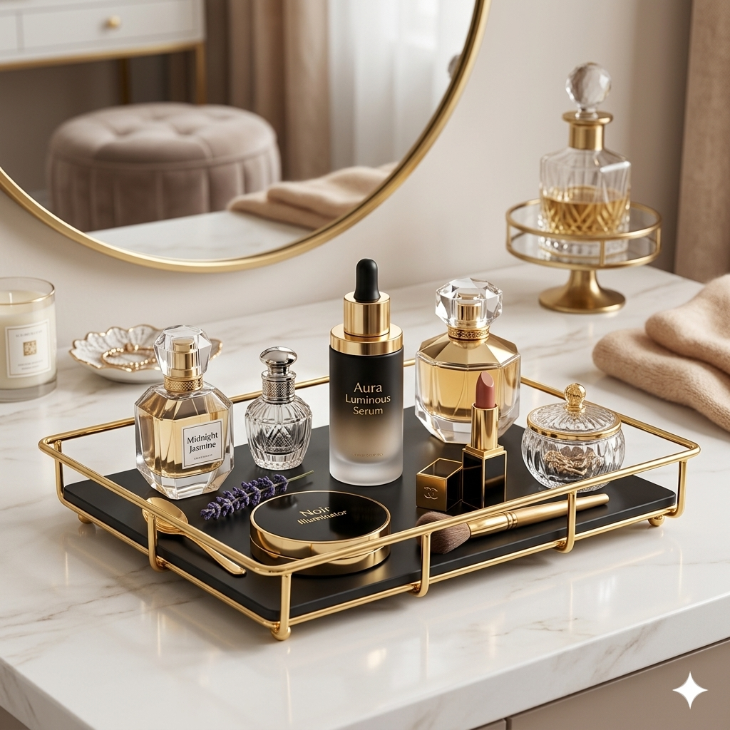 Stylish sing; tier Lipstick Perfume Cosmetic Skin Care Product Storage Rack Finishing Table Rack