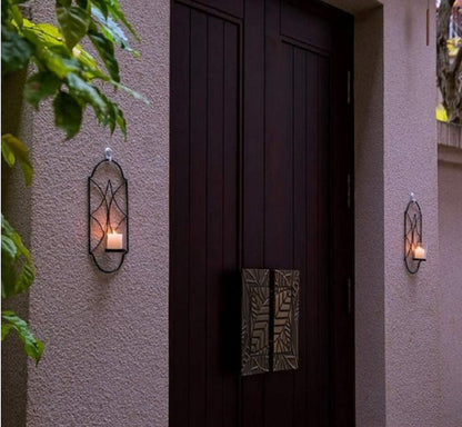 1PC Metal Wall Hanging Sconce Candle Holder Candlesticks Holde