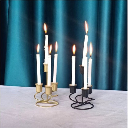 1pc 4 Arms Iron Art Candlestick Display Stand Wedding Party Decor