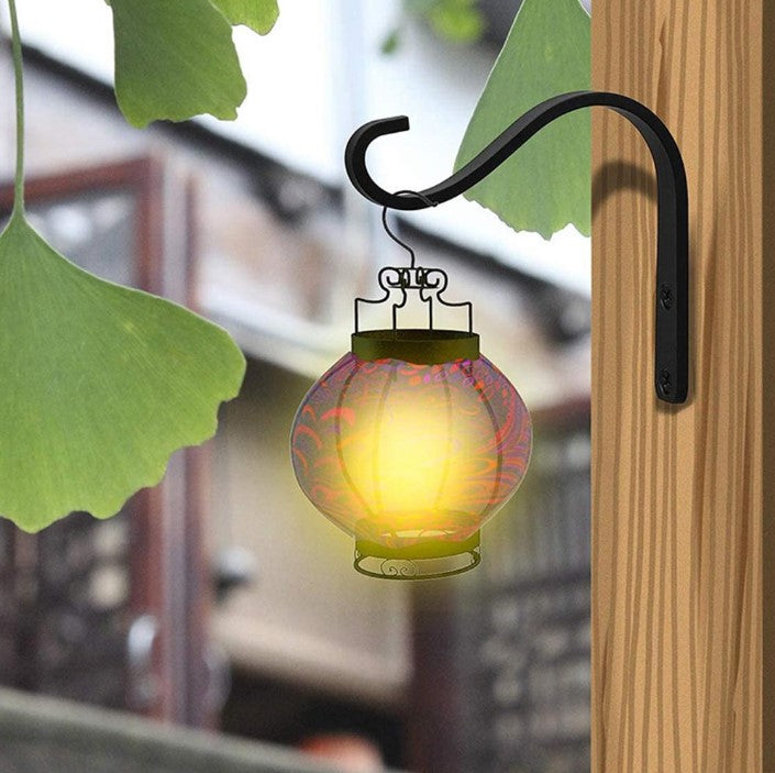 1 pc Wall-Mounted Plant Hanging Bracket – Heavy-Duty Metal Hook for Hanging Plants, Lanterns & Wind Chimes (Classic Black Finish)