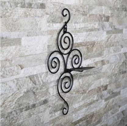 1pc Wall-Mounted Candle Holder – Artistic Wrought Iron Wall Sconce for Elegant Home & Interior Decor