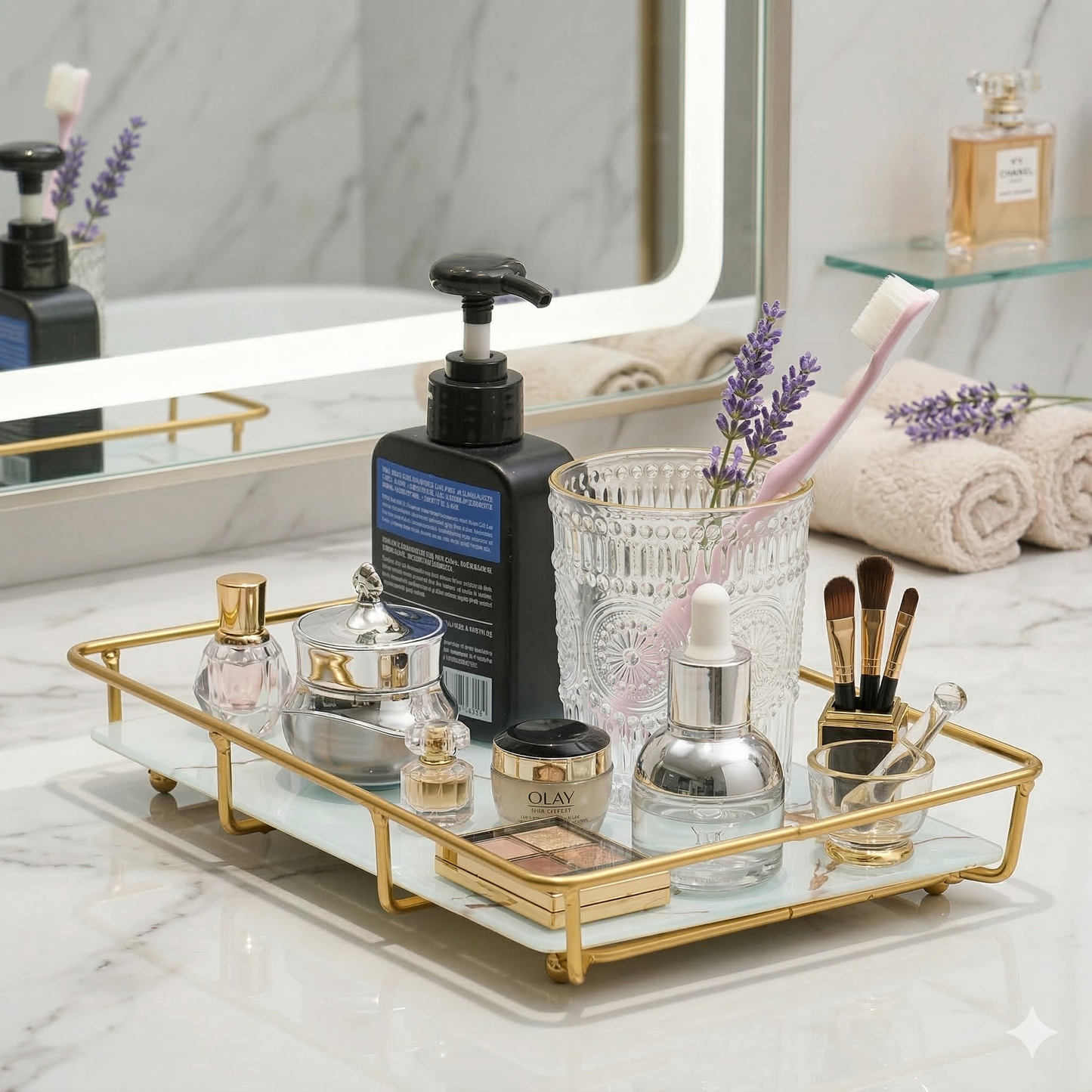 Stylish sing; tier Lipstick Perfume Cosmetic Skin Care Product Storage Rack Finishing Table Rack