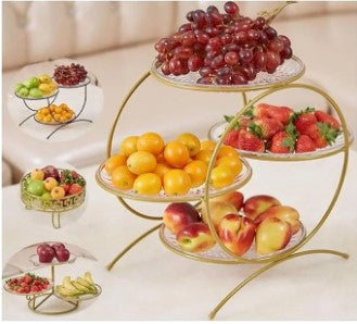 3-Tier Fruit Stand aur Serving Platter - Multipurpose Organiser