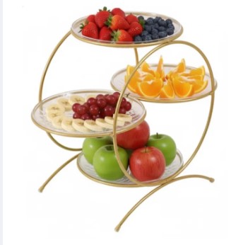 3-Tier Fruit Stand aur Serving Platter - Multipurpose Organiser